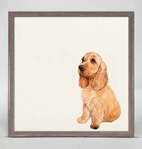available at m. lynne designs Blonde Cocker Spaniel Framed Canvas