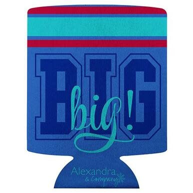 available at m. lynne designs Blue Big Sis Koozie