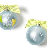 coton colors Blue For This Child Glass Ornament