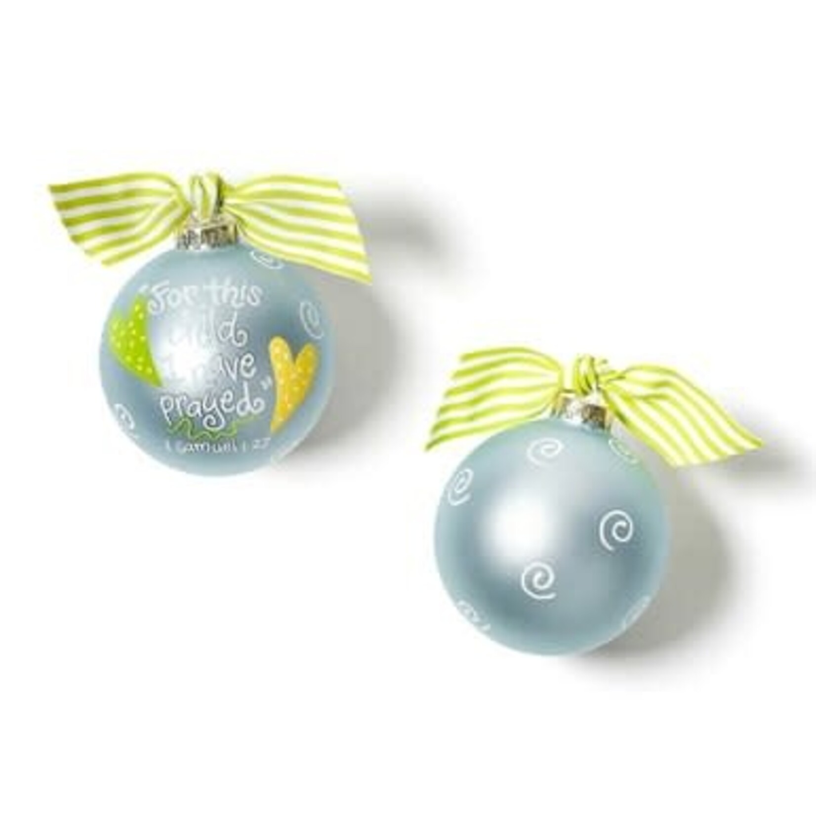 coton colors blue for this child glass ornament