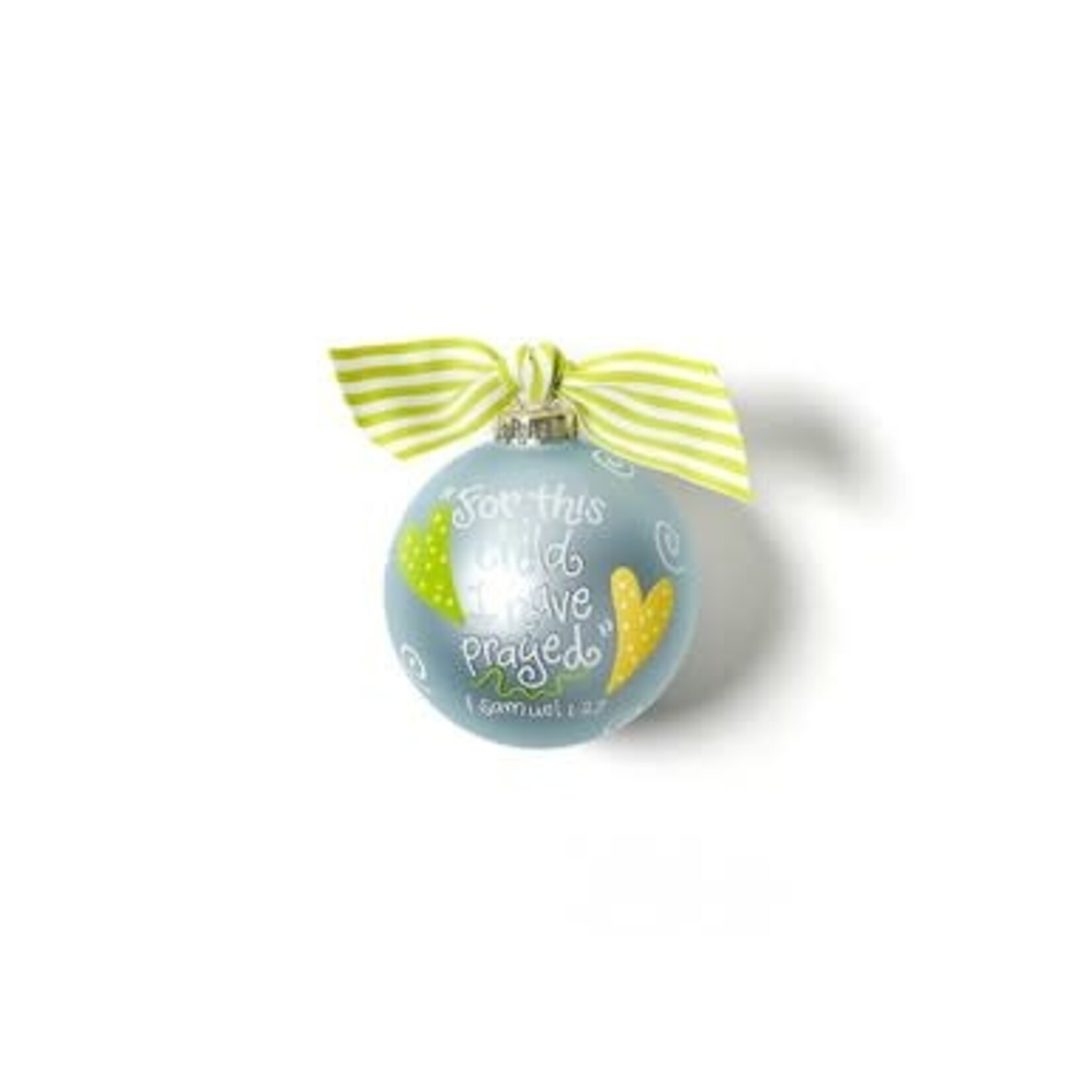 coton colors blue for this child glass ornament