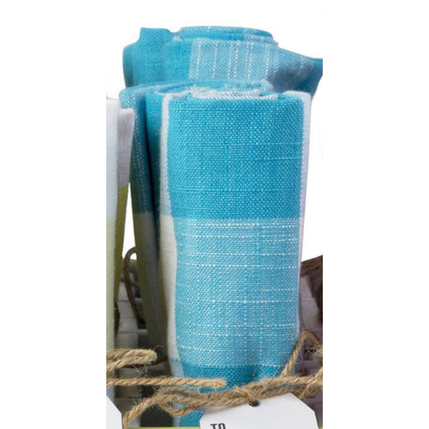 m. lynne designs blue gingham tea towel