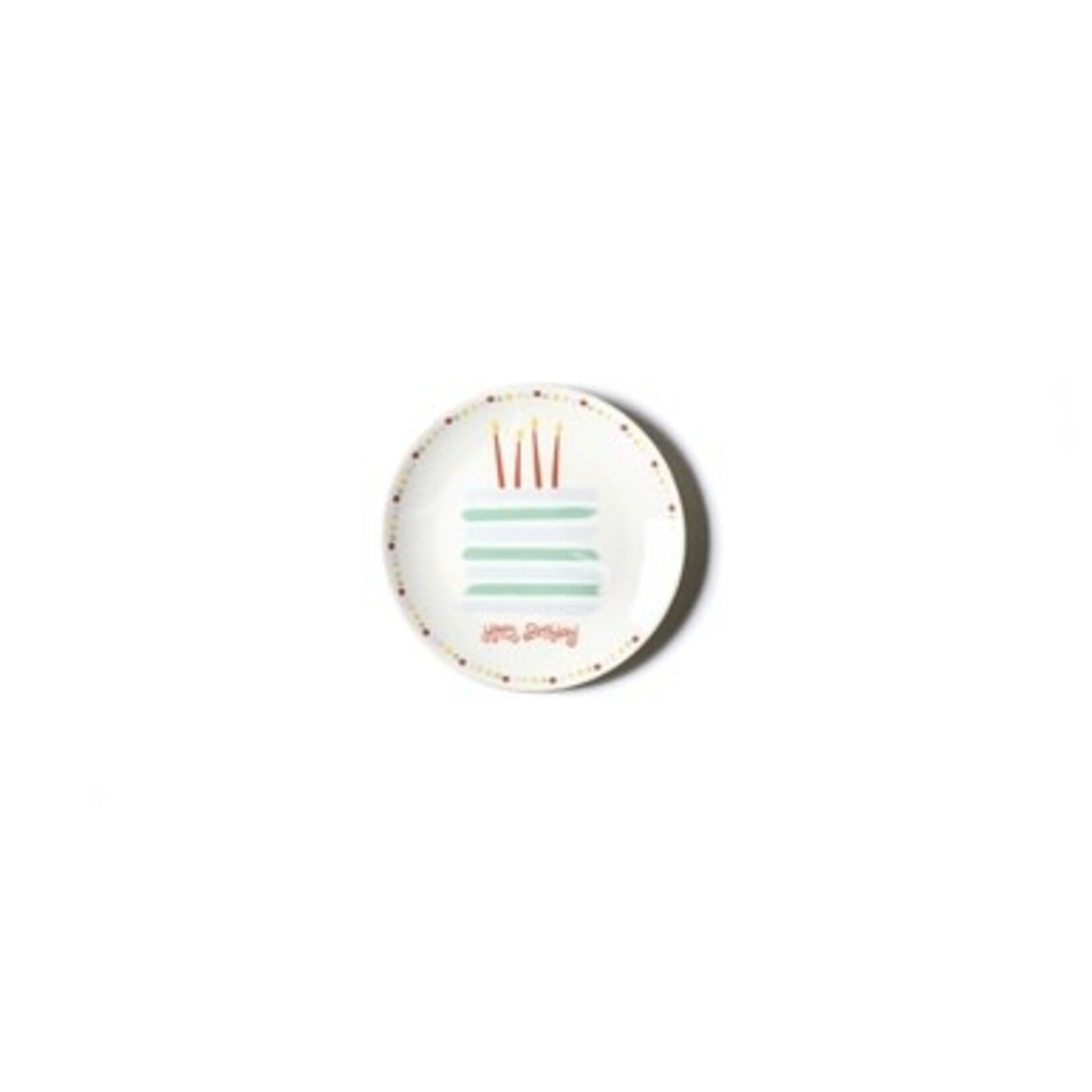coton colors blue happy birthday cake plate