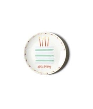 coton colors blue happy birthday cake plate