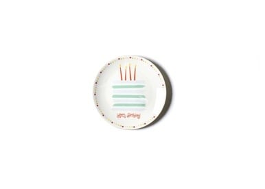 coton colors blue happy birthday cake plate