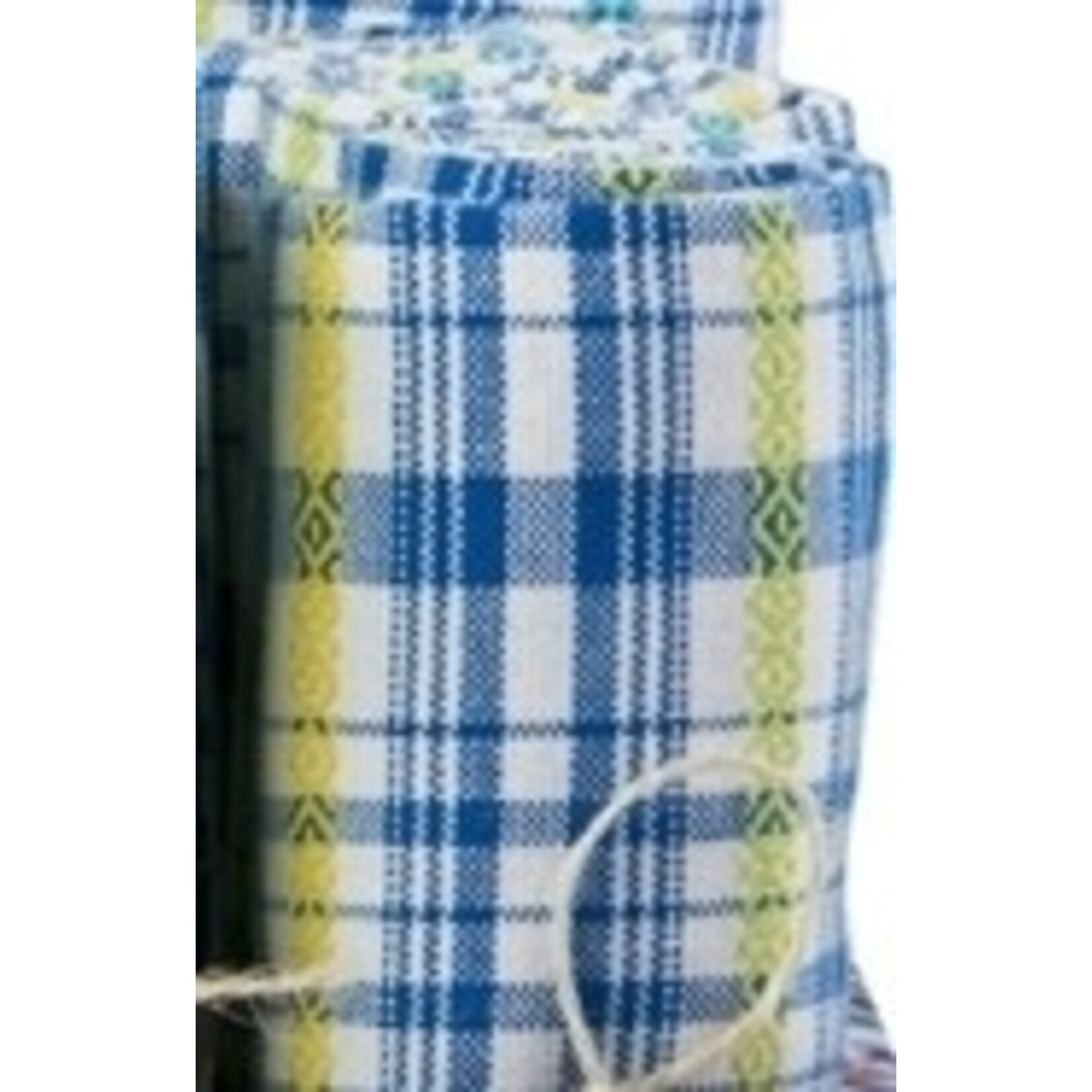 m. lynne designs blue madras tea towel