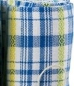 available at m. lynne designs Blue Madras Tea Towel