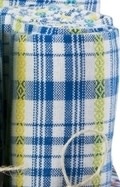 available at m. lynne designs Blue Madras Tea Towel