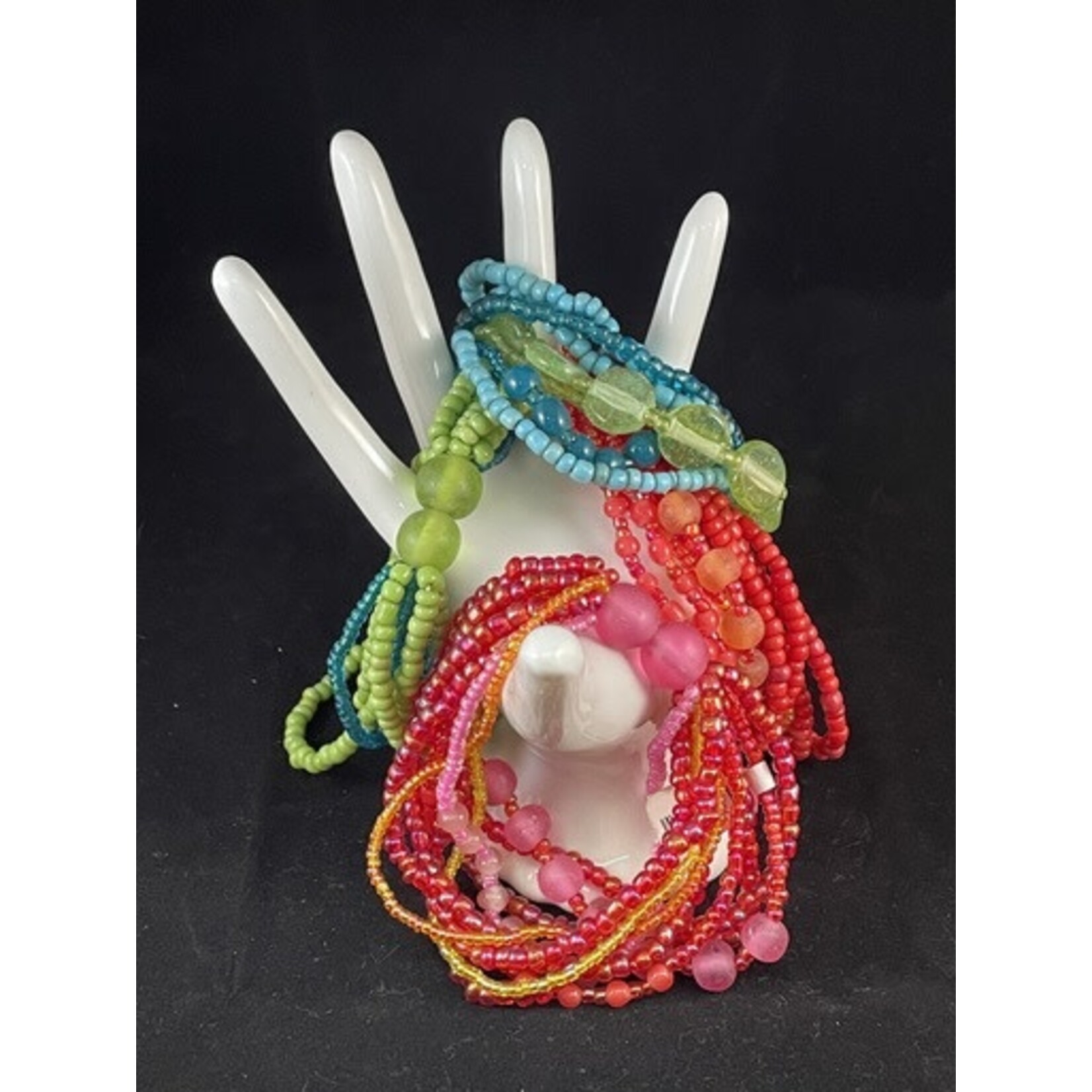 m. lynne designs pink summer elastic bracelet
