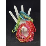 m. lynne designs red summer elastic bracelet