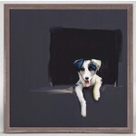 m. lynne designs border collie puppy framed canvas