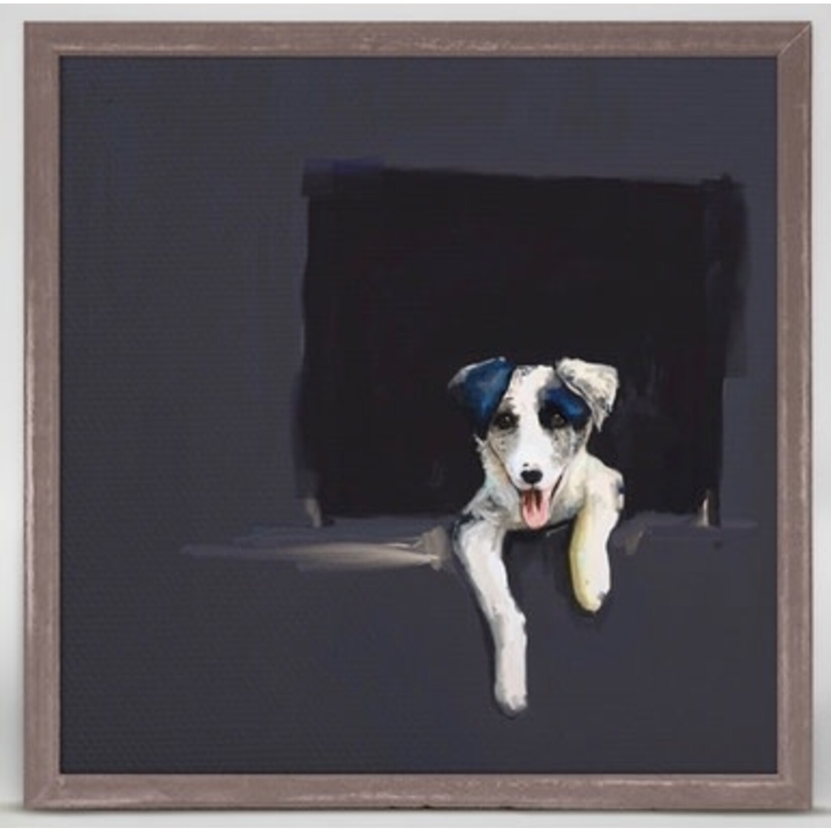 m. lynne designs border collie puppy framed canvas