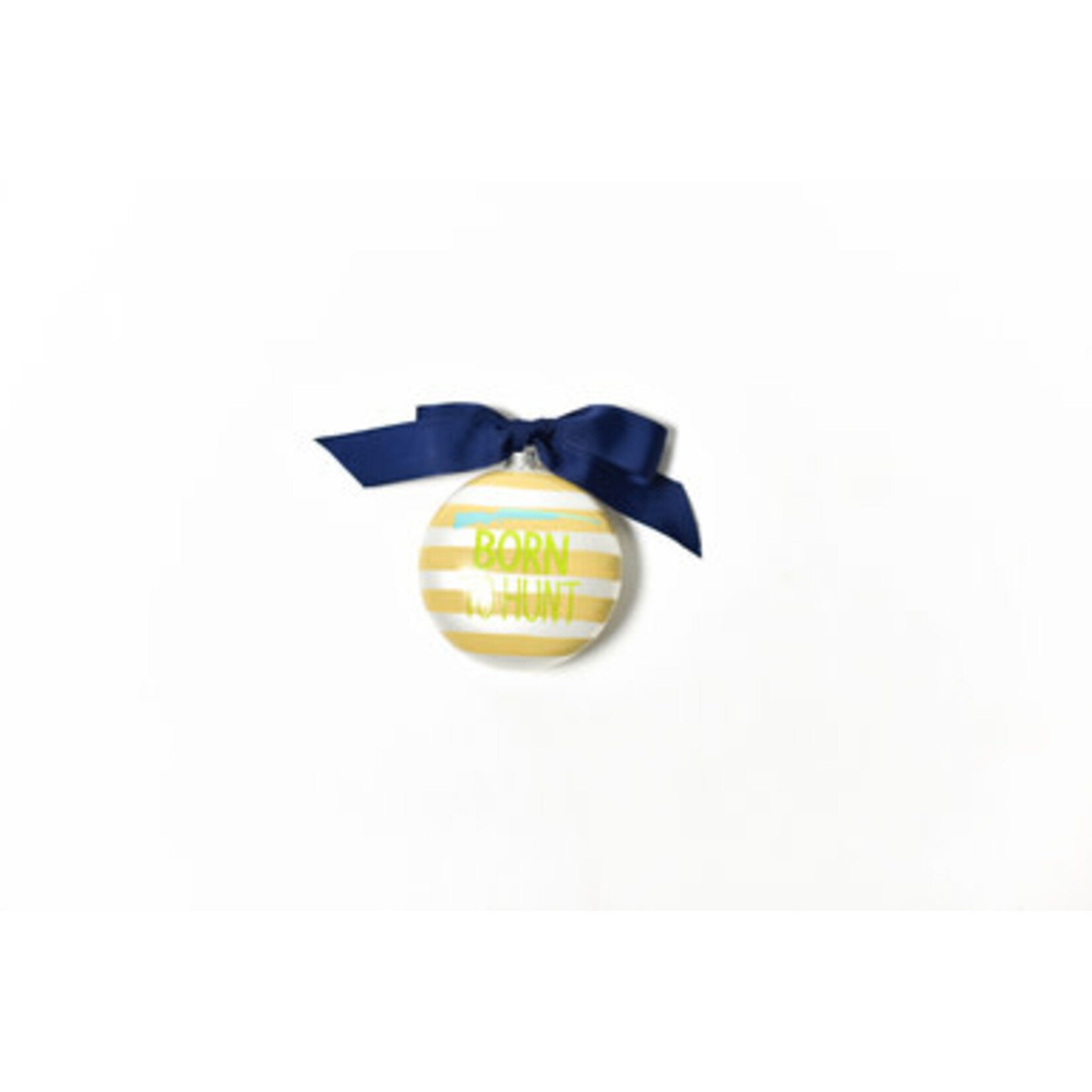 coton colors born to hunt stripe glass ornament