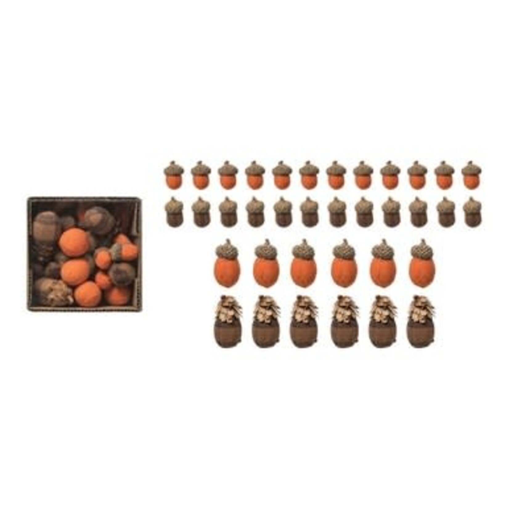 m. lynne designs boxed acorns filler