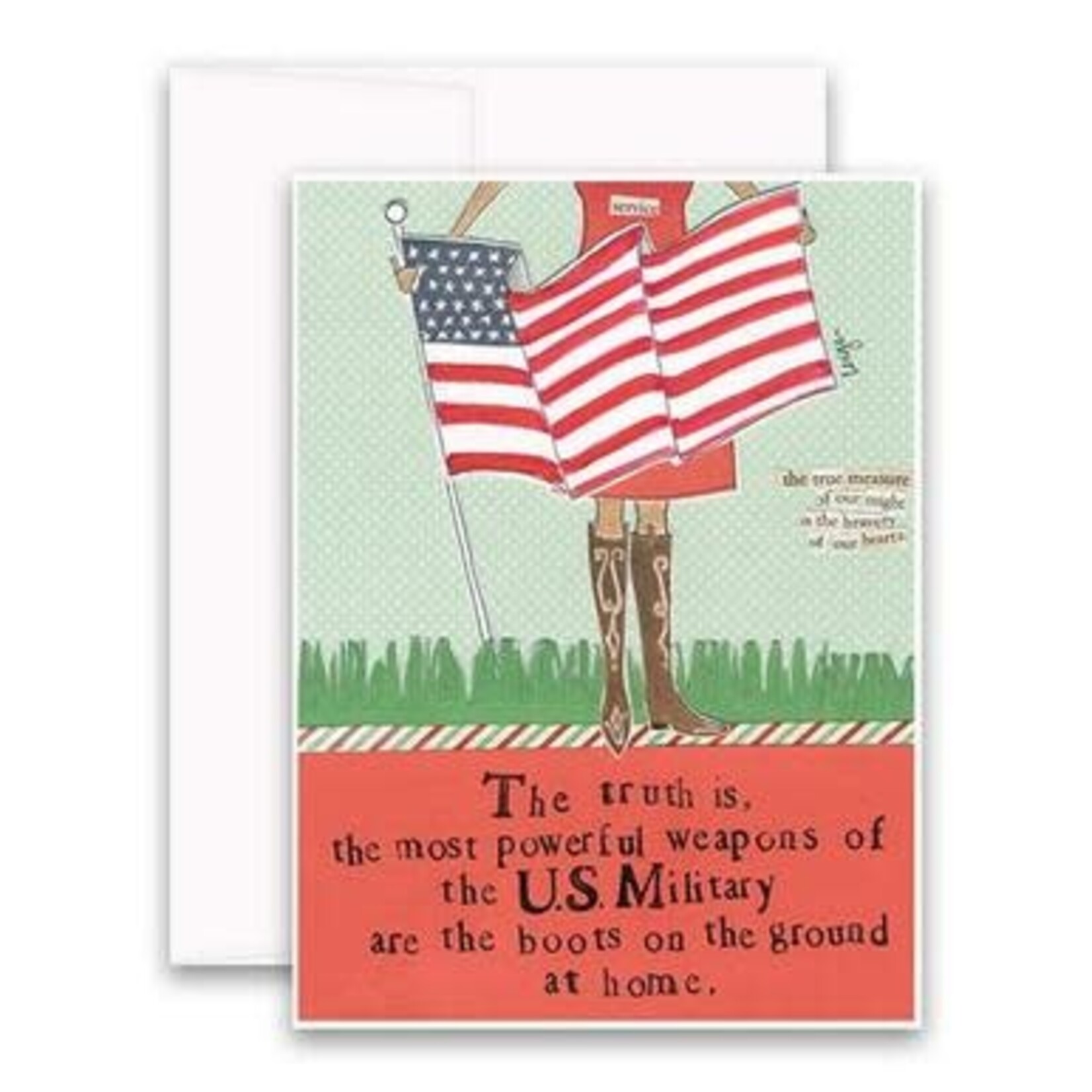 curly girl brave hearts card