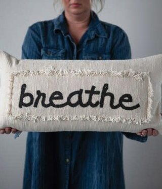 available at m. lynne designs Breathe Pillow