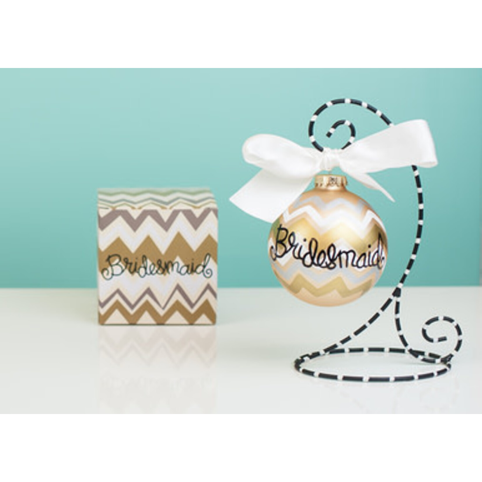 coton colors bridesmaids metallic bargello glass ornament