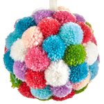 m. lynne designs bright pom pom ball ornament