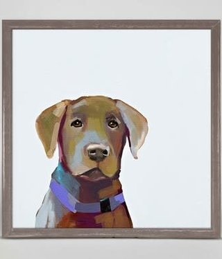 available at m. lynne designs brown lab framed canvas
