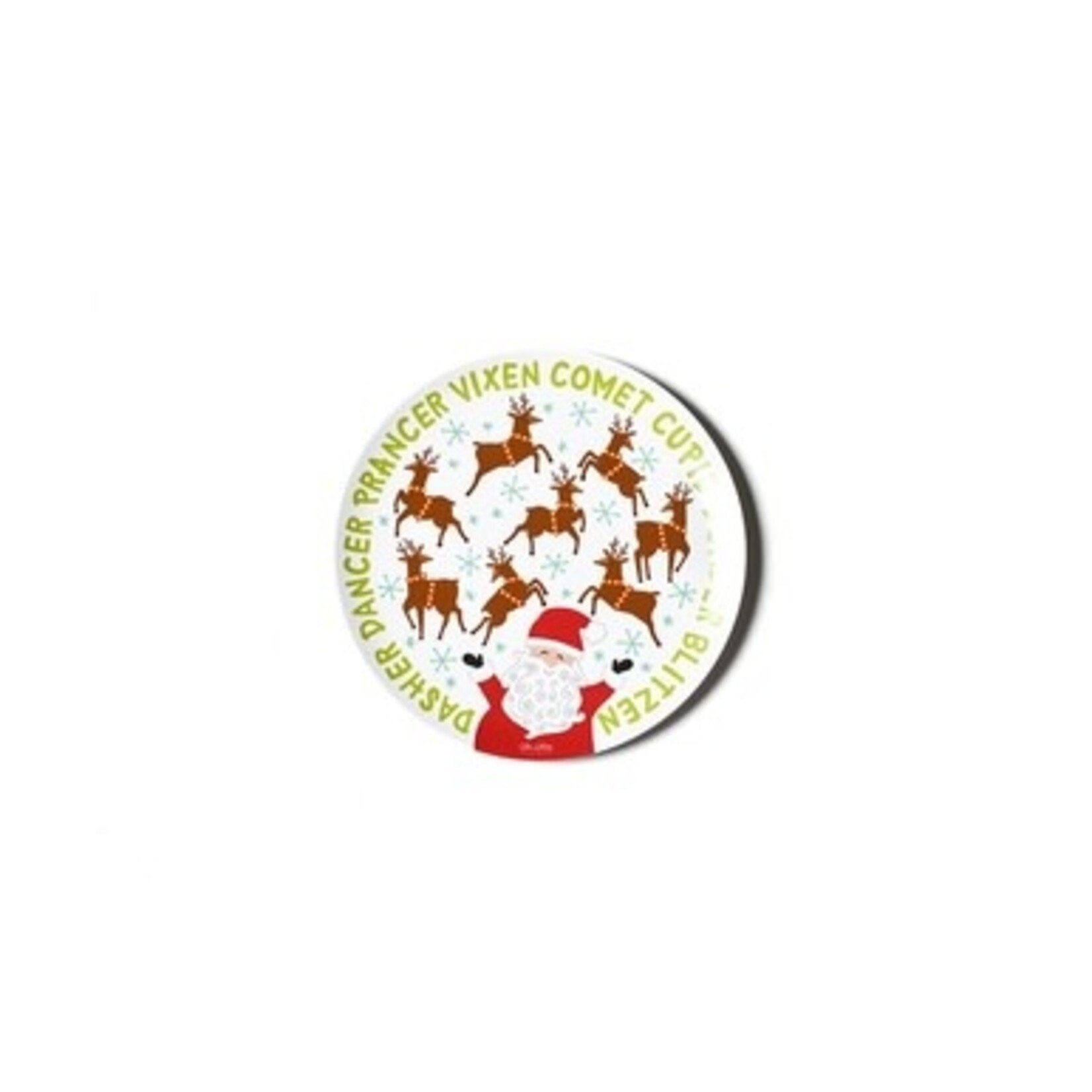 coton colors calling the reindeer melamine plate