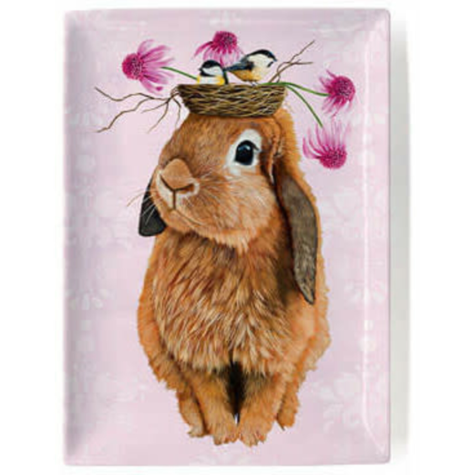 m. lynne designs bubblegum bunny trinket dish