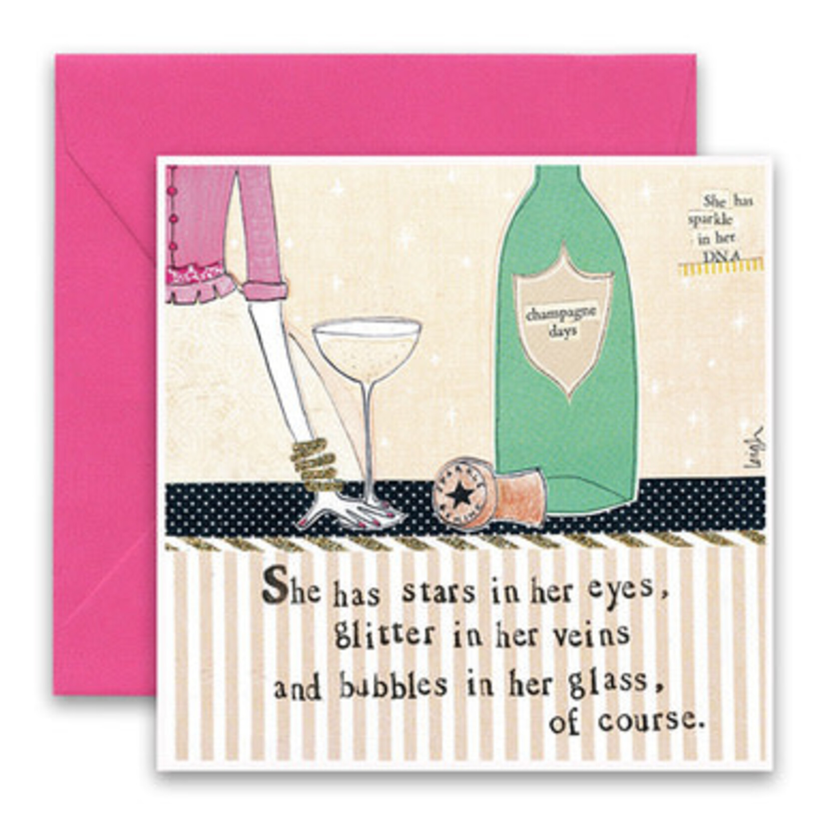 curly girl bubbles card