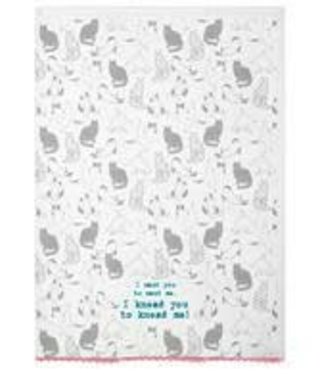 available at m. lynne designs Cat Flour Sack Tea Towel