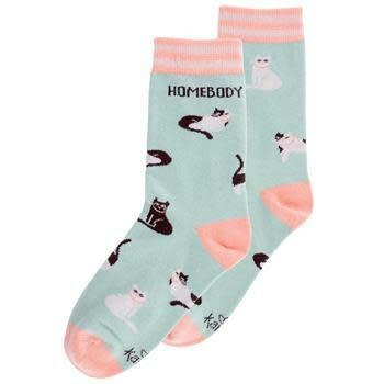 available at m. lynne designs Cat Homebody Socks