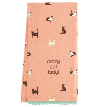 available at m. lynne designs Cat Lady Tea Towel