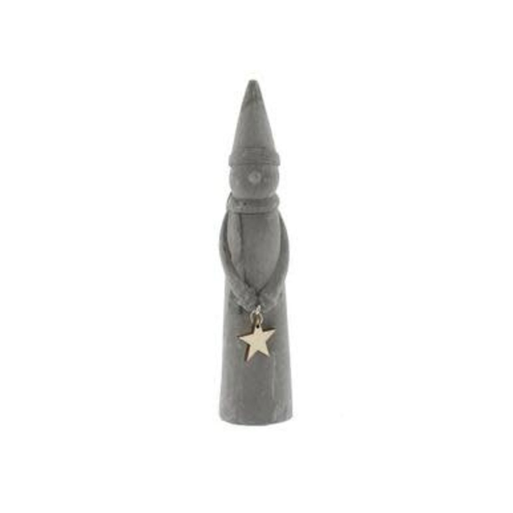 m. lynne designs cement snowman with wooden star