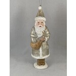 m. lynne designs champagne santa ornament
