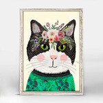 m. lynne designs charlie the cat framed canvas