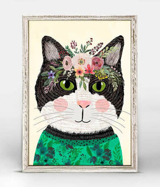 available at m. lynne designs Charlie the Cat Framed Canvas