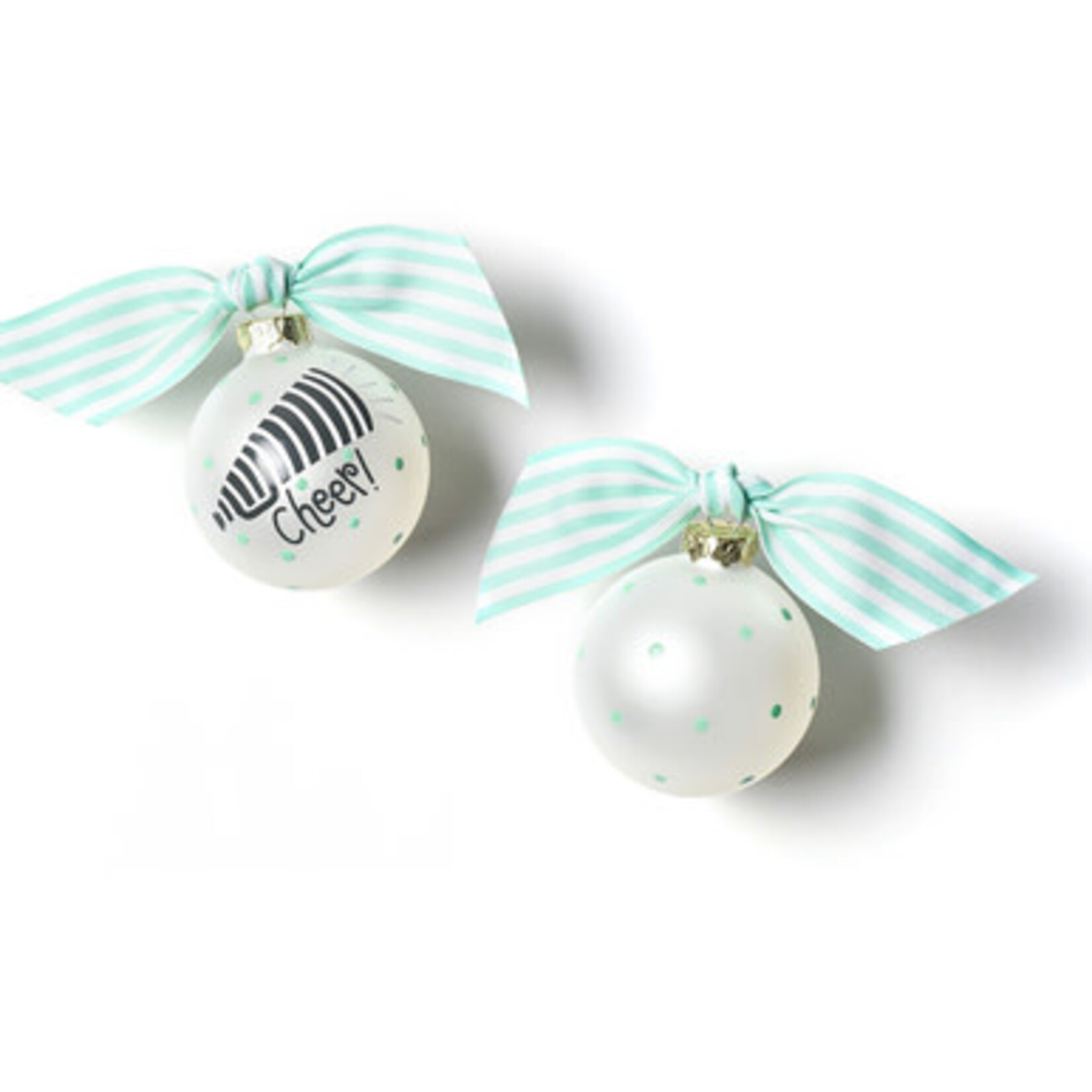 coton colors cheerleading glass ornament