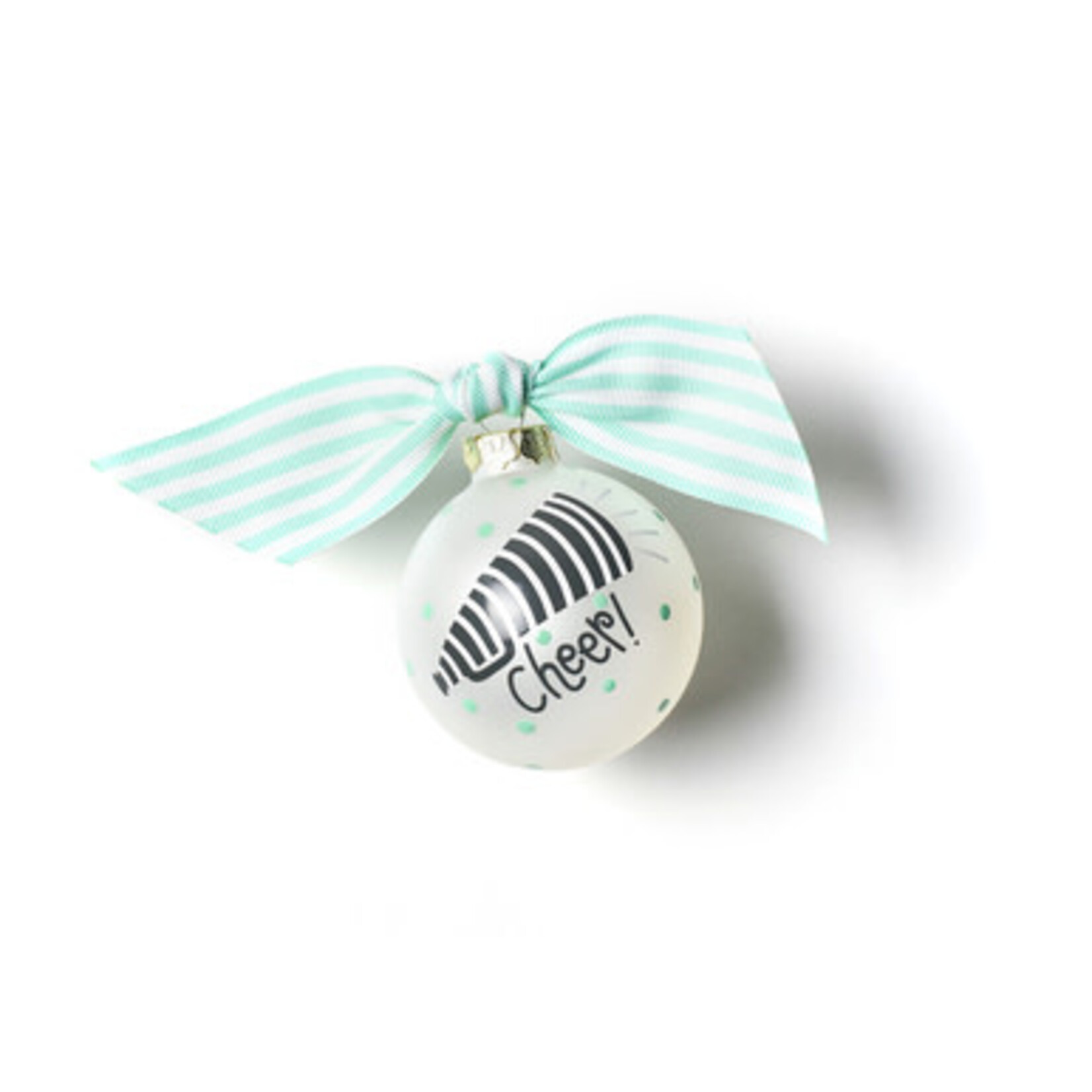 coton colors cheerleading glass ornament