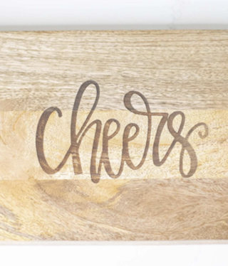all she wrote notes Cheers Wooden Serveboard