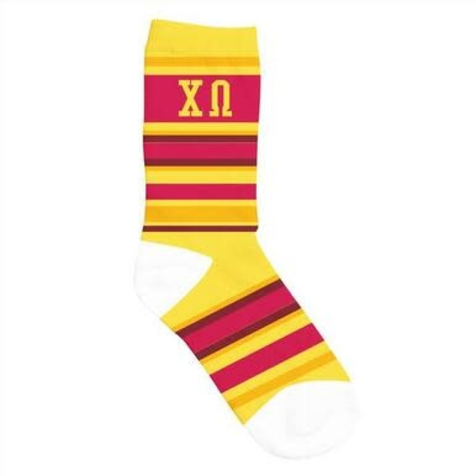 m. lynne designs chi omega crew socks
