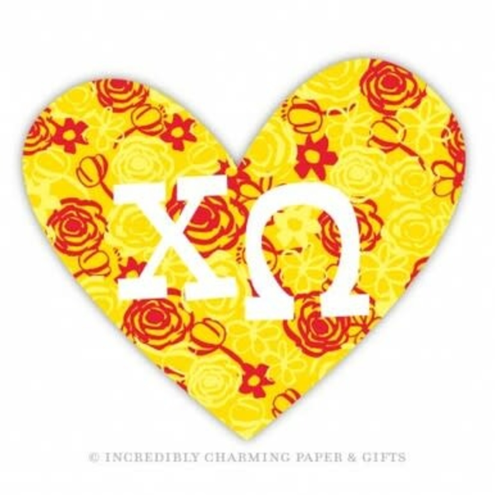 m. lynne designs chi omega heart sign