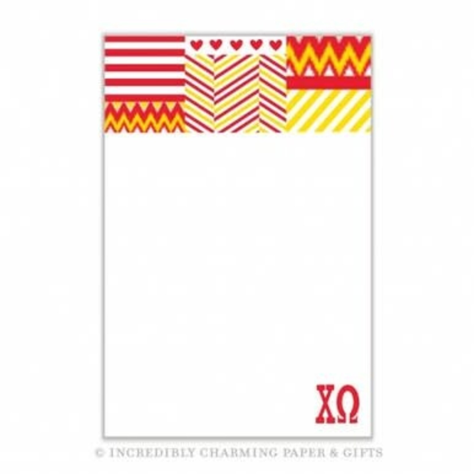 m. lynne designs chi omega medley notepad