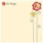 m. lynne designs chi omega peace sticky notes
