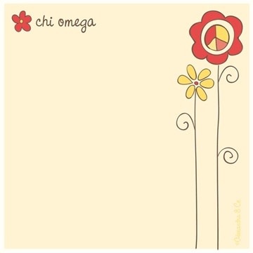 Chi Omega Peace Sticky Notes