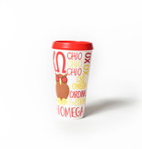 coton colors chi omega word collage flare tumbler with lid