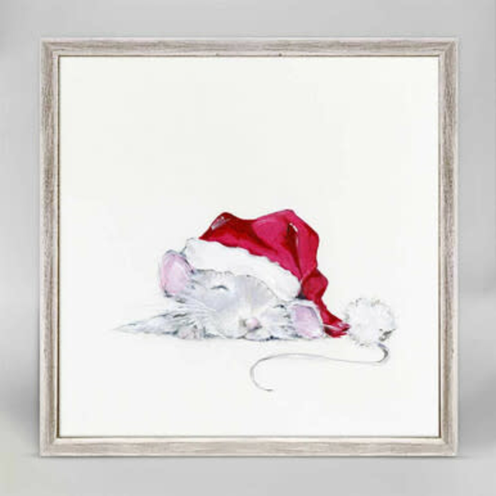 m. lynne designs christmas mouse framed canvas