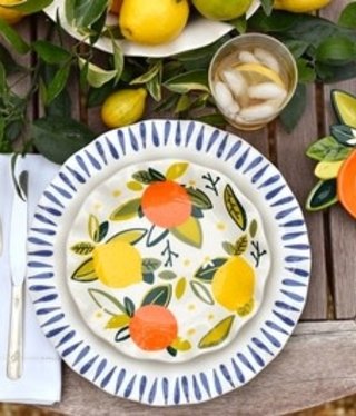 coton colors Citrus Ruffle Salad Plate