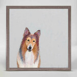 m. lynne designs collie framed canvas