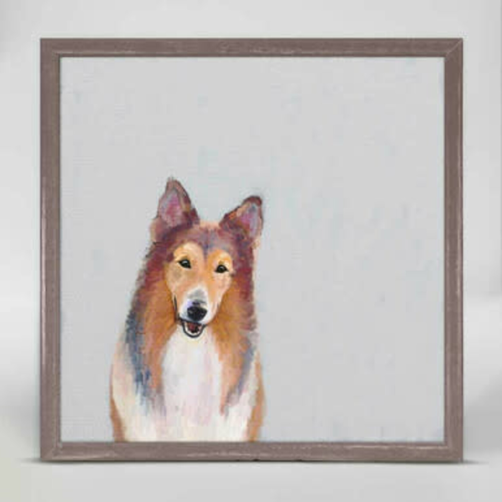m. lynne designs collie framed canvas