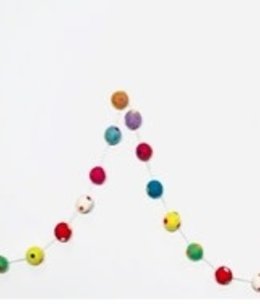 available at m. lynne designs Colorful Dots Pom Pom Felt Garland