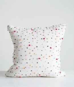 available at m. lynne designs Cotton Pillow with French Knots