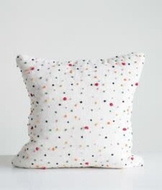 available at m. lynne designs Cotton Pillow with French Knots