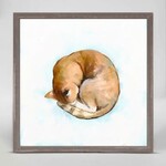 m. lynne designs cozy cat framed canvas
